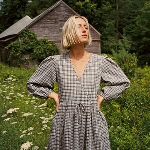 Christy Dawn Saunders In Slate Gingham